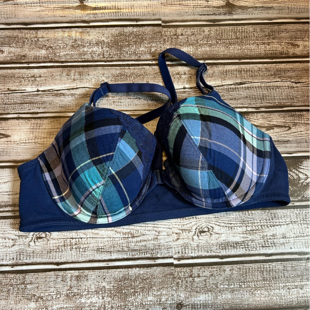 Victoria's Secret Navy Plaid Bra